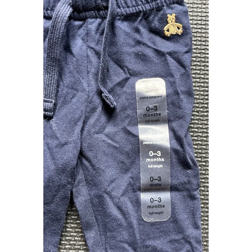 Baby Gap Navy Cotton Knit Jogger Pants Size 0-3 Months